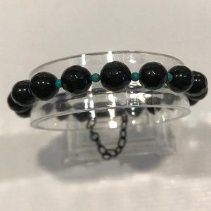 Turquoise Genuine Turquoise Beads & Black Spinel Faceted Beads New